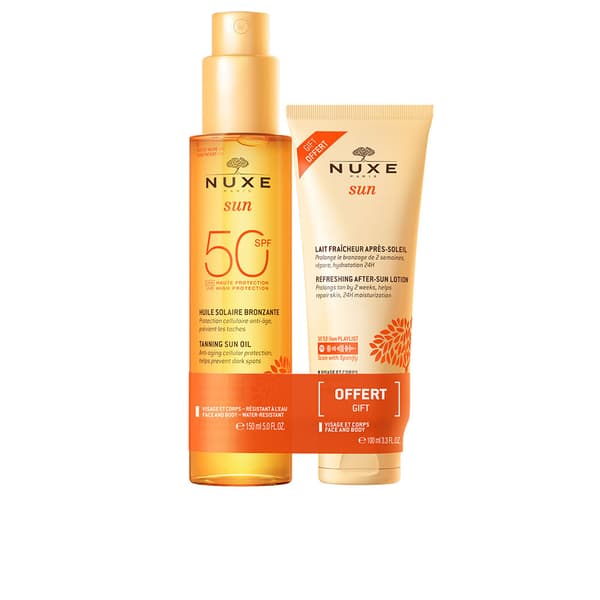 NUXE SUN TANNING OIL FACE AND BODY SPF50 PACK 2 pcs