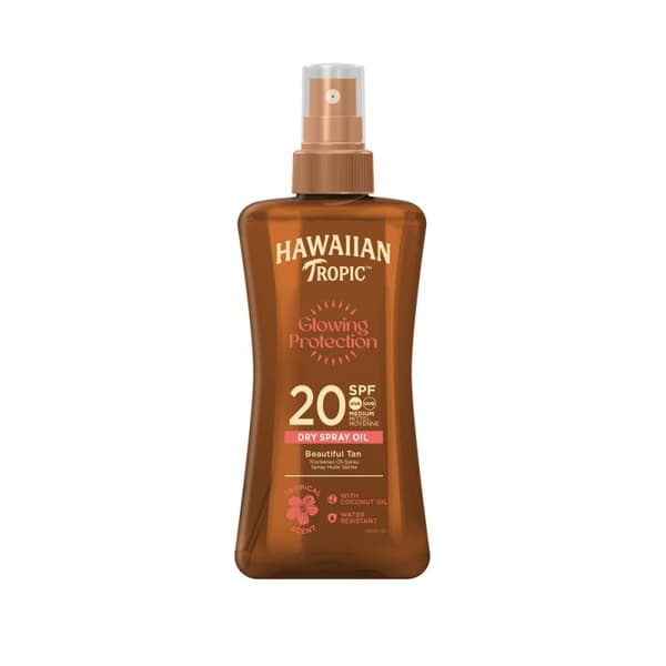 Hawaiian Tropic Glowing Protection Dry Oil Spray SPF20 200ml - Solskydd