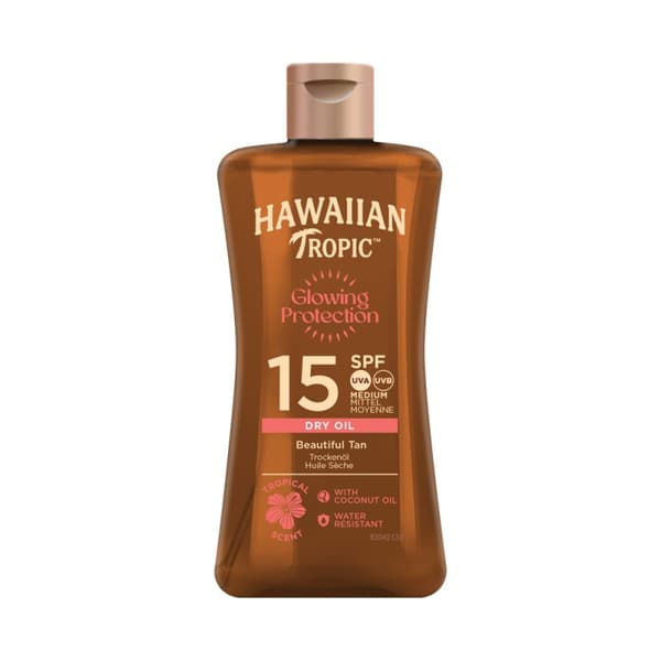 Hawaiian Tropic Glowing Protection Dry Oil SPF15 100 ml - Solskydd
