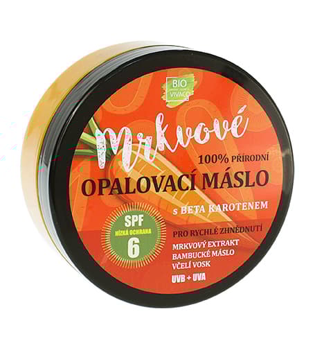 Vivaco 100% Natural suntan butter with carrot extract SPF 6 150 ml