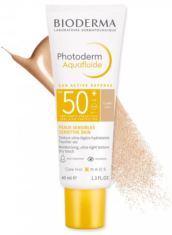 Bioderma® Photoderm Aquafluid 50+ farget ansiktsvæske 40 ml