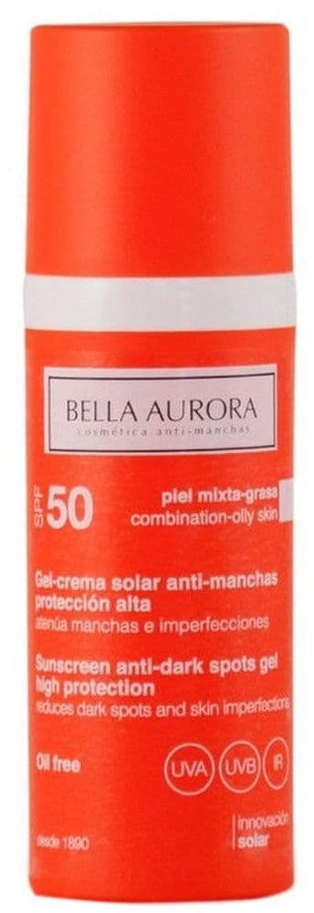 Bella Aurora® Anti-Dark Spots Gel-Cream Solkrem SPF 50+ Normal-tørr hud 50 ml