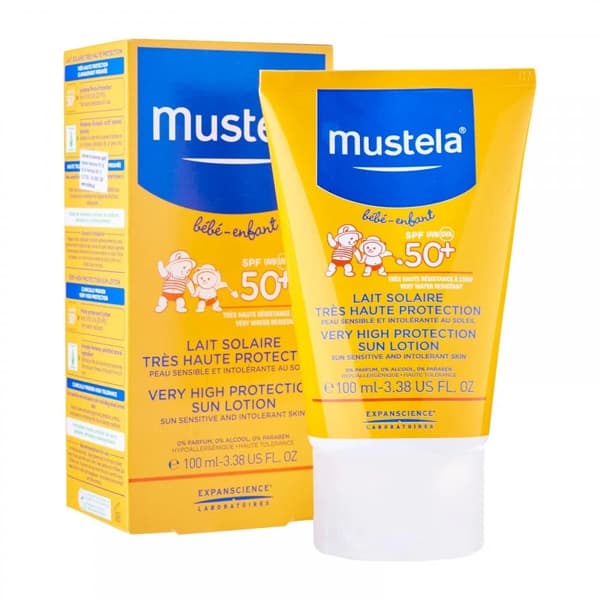 Mustela® Sollotion med meget høj beskyttelse 100 ml