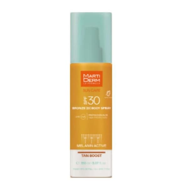 Bifasiskt fotoskydd för kroppen - MartiDerm - Sun Care BronzeD - SPF30 - Hypoallergen - 150ml