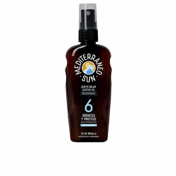 Solskydd Suntan Oil Dark Tanning Mediterraneo Sun - Spf 6 - 100 ml