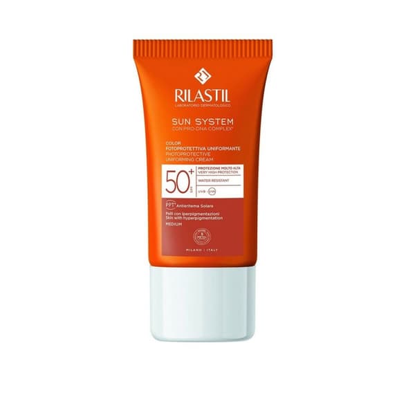 Solskydd med färg Rilastil Sun System Spf 50+ (50 ml)