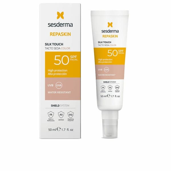 Solskydd med färg Sesderma REPASKIN Spf 50 50 ml Silkig