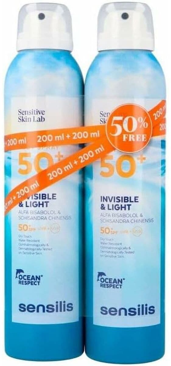 Spray Sun Protector Sensilis Invisible and Light SPF 50+ 200 ml x 2