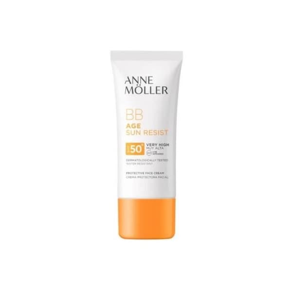 Anne Moller BB Age Sun Resist Facial Crema Spf 50+ 50ml Crema perfeccionadora ansiktsintegral som hjälper till att förhindra oxidation av