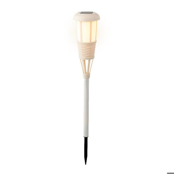 Solar fläteffektsstake i vit flätad färg.