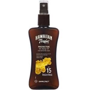Spray Torka Oljor - Hawaïan Tropic - SPF 15 - 200ml - Vattentät - Medel Skydd