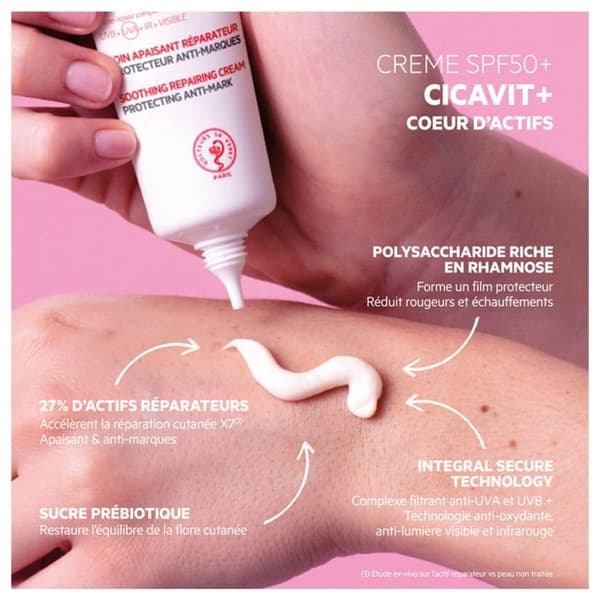 Cicavit+ SPF50+ reparationskräm - SVR - 40ml - Anti-märken - Anti-irritation - Anti-rodness