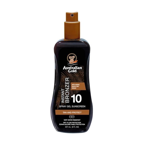 Australienskt Guld Solskydds Spray Gel SPF30 med Bronzande Medel 237ml