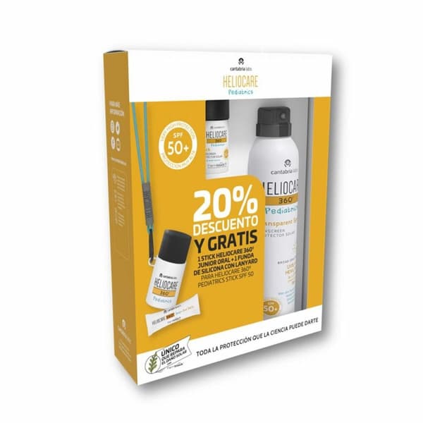 Solcreme til ansigtet Heliocare Pediatrics Lote 4 Dele