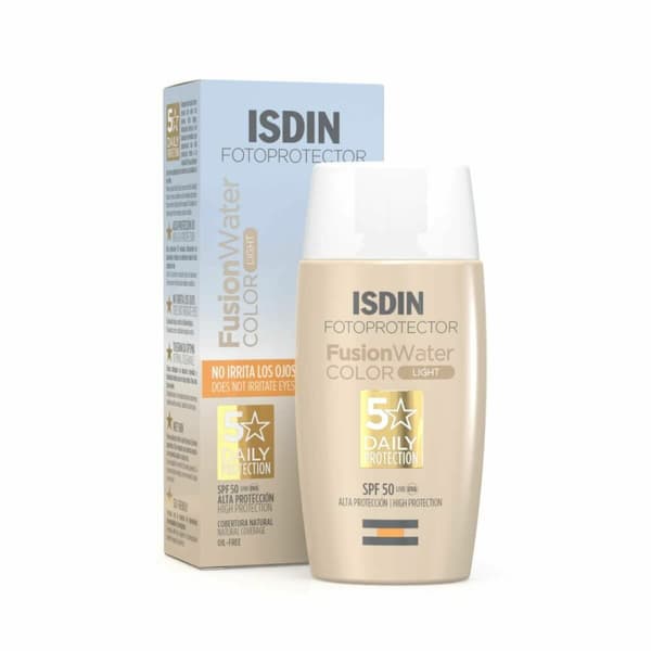 Solbeskyttelse med farve Isdin Fusion Colour Light