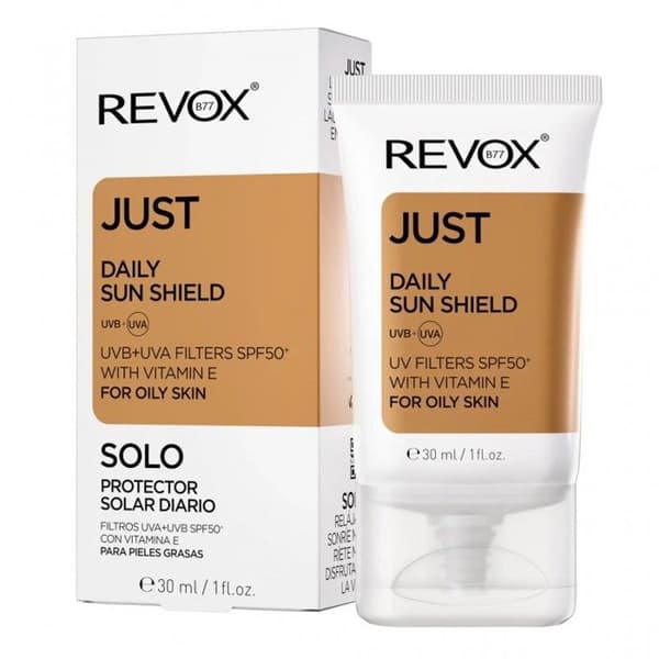 Solkräm - REVOX - B77 JUST DAILY SUN SHIELD - 30ml - SPF 50+ - Fet hud
