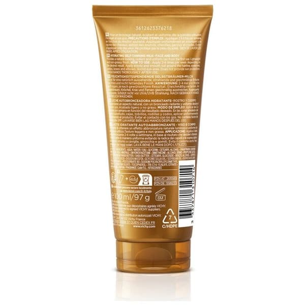 Autobronzerande Lait - Vichy - Idéal Soleil - 100ml - Återfuktande - Hypoallergenisk