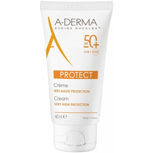 Solkräm - Aderma - Skyddskräm Mycket Hög Skydd - SPF50+ - 40ml - Vattenresistent