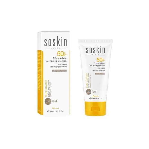 SOSKIN SPF50+ Solkräm mycket hög skydd med färg 50 ml