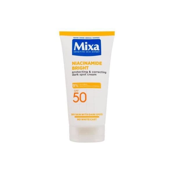 50ml Mixa Niacinamide Bright Skyddande &amp; Korrigerande Mörka Fläcks Krämen Spf50, Solkräm för Ansiktet
