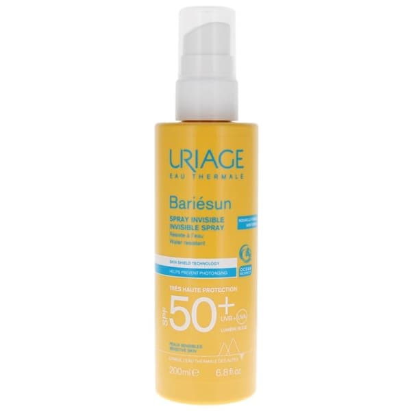 Spray Solskydd Invisible SPF50+ Bariésun Uriage - Hög Skydd - Lätt Konsistens - Osynligt Resultat - 200ml