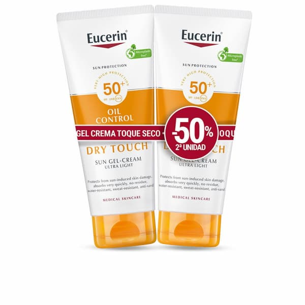 Solskjermgele Eucerin Sensitive Protect 50 ml x 2 Krem Tørr Spf 50