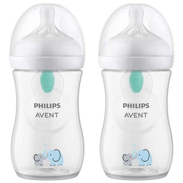 2x PHILIPS AVENT NATURLIG SVAR FLASKA ANTI-KOLIK UDEN LUFT SCY673/81 1 månad+