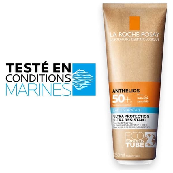 La Roche-Posay Anthelios Solkräm i Moisturizing Milk för Kropp Spf50+ Parfymerad 250 ml Eco-Ansvarig Tub