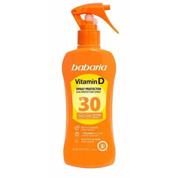 Suihke aurinkosuoja Babaria Spf 30 200 ml D-vitamiini