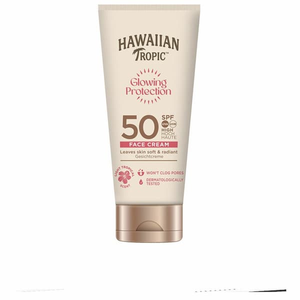 Kasvojen aurinkovoide Hawaiian Tropic GLOWING PROTECTION Spf 50 50 ml