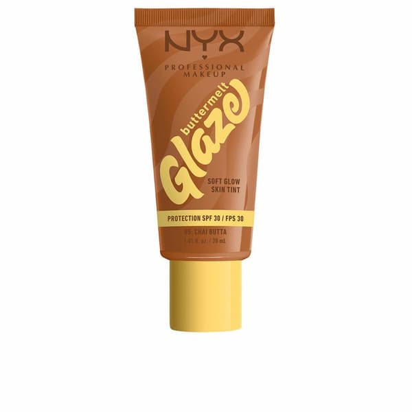 Solbeskyttelse med farve NYX BUTTERMELT GLAZE Nº 05-Chai Butta Spf 30 30 ml