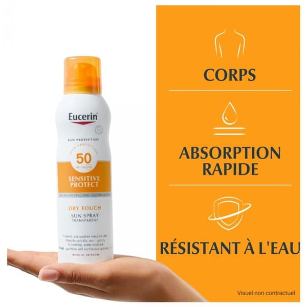 Solsystem - Eucerin - Transparent Spray SPF50 - 200ml - UVA/UVB-skydd - Känslig hud