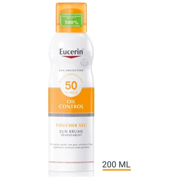 Solsystem - Eucerin - Transparent Spray SPF50 - 200ml - UVA/UVB-skydd - Känslig hud