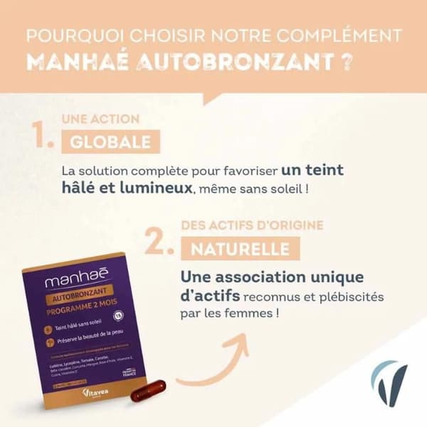 Manhaé Autobronzant 60 kapslar