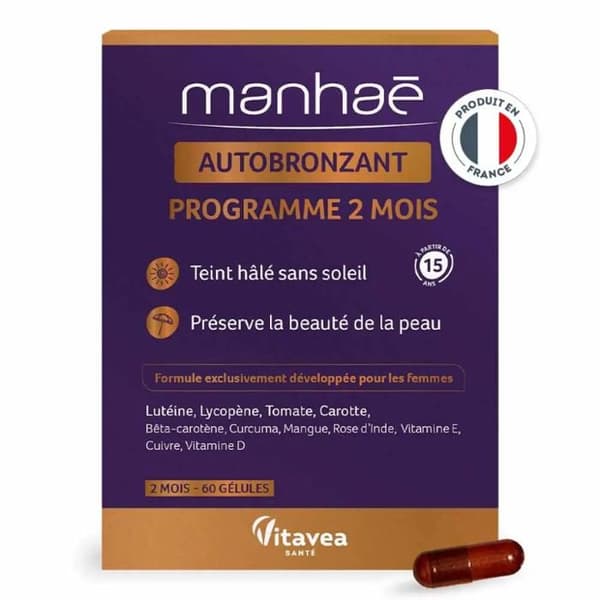 Manhaé Autobronzant 60 kapslar