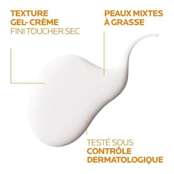 La Roche Posay - Anthelios Gel-Crème Solskydd för Ansikte Anti-klåda - fet och känslig hud - SPF50+ - 50ml