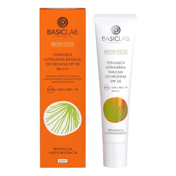 BASICLAB Tonad ultralätt skyddande emulsion SPF 50 40 ml