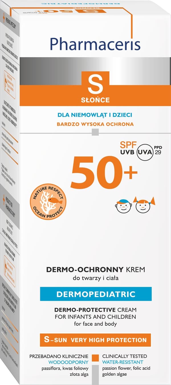 PHARMACERIS S SPF50+ Säker skyddskräm för barn 50 ml