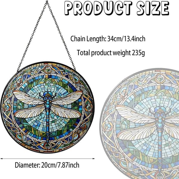 OBOSOE aurinkokeräin ikkuna 20cm – riippuva leija flyer aurinkoa heijastava mosaiikkilasikoriste kotiin ja puutarhaan
