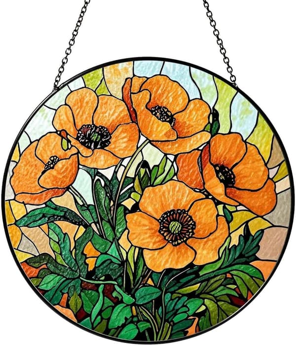 Bomclap hængende solfanger blomst design - glas mosaik dekoration