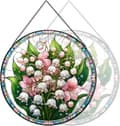 Miniatyrbillede 1 af 6: Bomclap Campanula blyglas solfanger - 15 cm blåklokke dekoration til vindue, håndlavet gave til mor