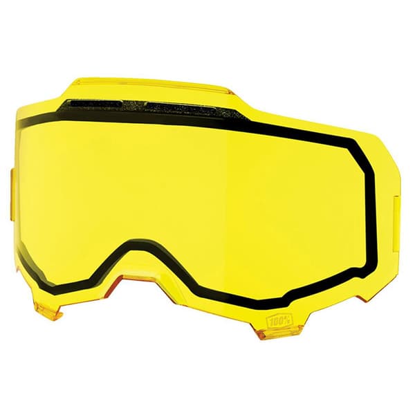 100percent Armega Ersättningslinser Guld Injected Dual Pane Vented Yellow Lens/CAT2