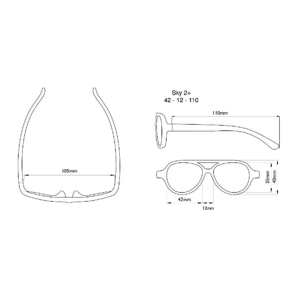 Sky Neon Blue Aviator 2+
