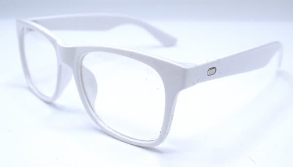 Clear Retro Glasögon vit