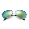 Miniatyrbilde 2 av 2: Gullpilot aviator solbriller speil glass + senil ledning