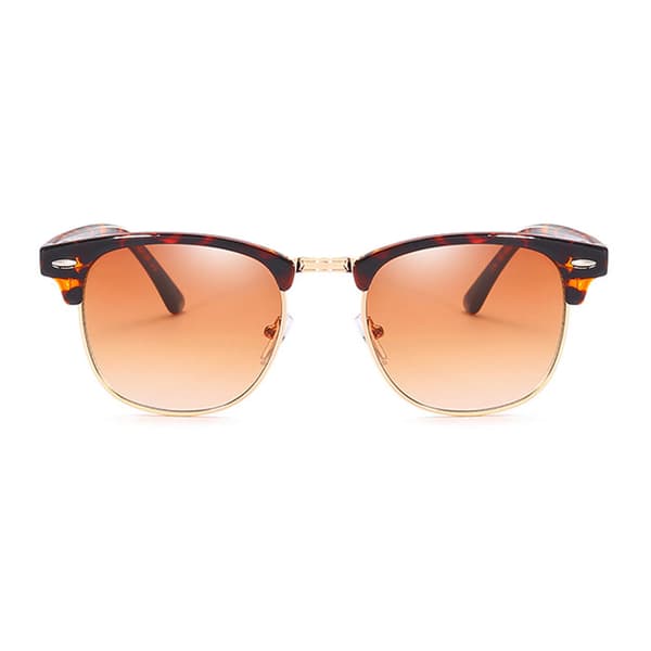 Leopard Solglasögon Clubmaster Ljust Glas