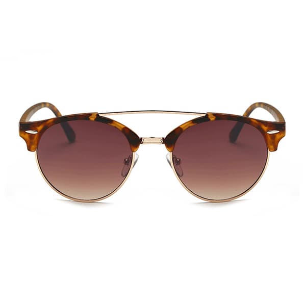 Solglasögon Clubmaster Lyx Leopard Ljust Glas
