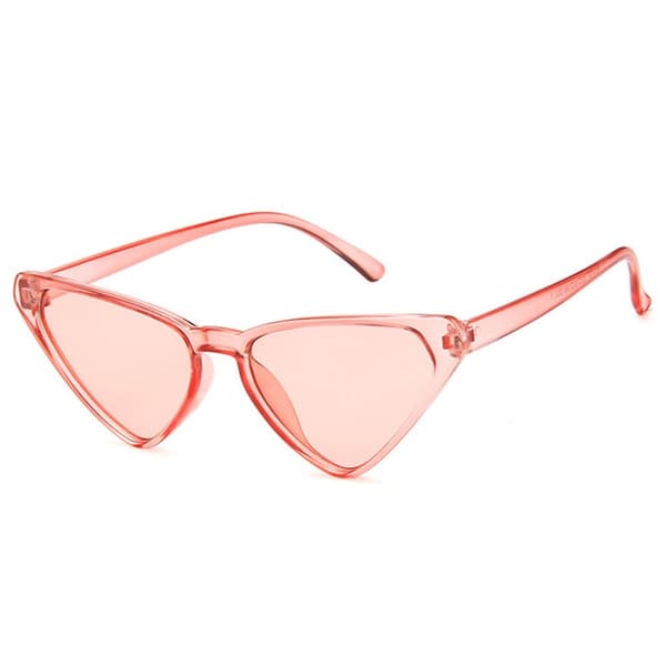 Rosa Genomskinliga Solglasögon Ljust Glas