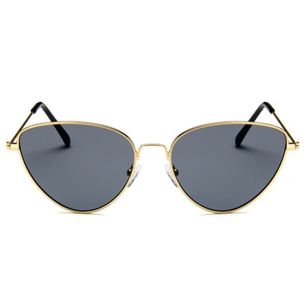 Golden Triangular Solbriller Dark Glass + Senile String