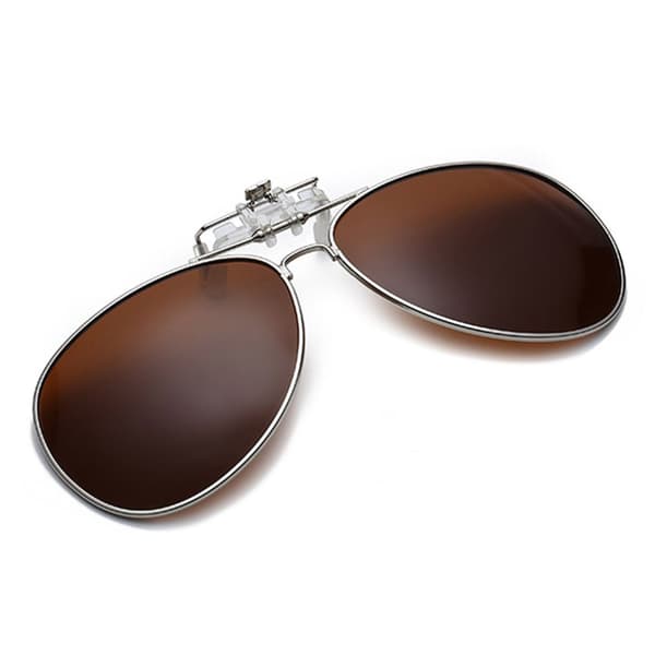 Clip -on Pilot -aurinkolasit ruskea - kiinnitetty olemassa oleviin lasiin!